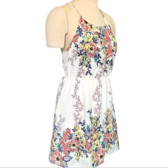 Papermoon Sleeveless Spring Floral Halter Dress Sz L #109i - Picture 2 of 7